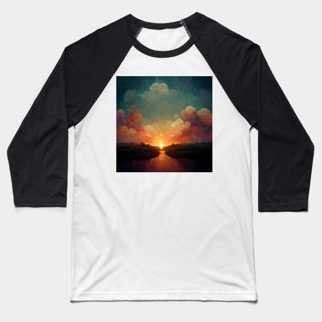 A beautiful sunset - best selling Baseball T-Shirt by bayamba